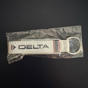 Delta White and Black Keychain Accessory